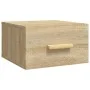 Wall bedside tables 2 pcs Sonoma oak color 35x35x20 cm by vidaXL, Nightstands - Ref: Foro24-812841, Price: 40,27 €, Discount: %