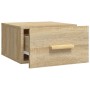 Wall bedside tables 2 pcs Sonoma oak color 35x35x20 cm by vidaXL, Nightstands - Ref: Foro24-812841, Price: 40,40 €, Discount: %