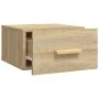 Wall bedside tables 2 pcs Sonoma oak color 35x35x20 cm by vidaXL, Nightstands - Ref: Foro24-812841, Price: 40,27 €, Discount: %