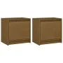 Mesitas de noche 2 uds madera de pino marrón miel 40x30,5x40 cm by vidaXL, Nightstands - Ref: Foro24-808120, Price: 41,01 €, ...