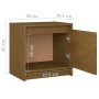 Zwei Nachttische aus Pinienholz in Honigbraun, 40x30,5x40 cm. von vidaXL, Nachttische - Ref: Foro24-808120, Preis: 41,01 €, R...