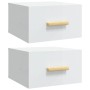 Wall bedside tables 2 pcs glossy white 35x35x20 cm by vidaXL, Nightstands - Ref: Foro24-812847, Price: 45,88 €, Discount: %