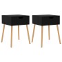 Bedside tables 2 units engineered wood black gloss 40x40x56 cm by vidaXL, Nightstands - Ref: Foro24-326810, Price: 71,69 €, D...