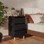 Bedside table with solid black wood legs 40x35x69 cm by vidaXL, Nightstands - Ref: Foro24-805889, Price: 51,56 €, Discount: %
