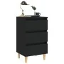 Bedside table with solid black wood legs 40x35x69 cm by vidaXL, Nightstands - Ref: Foro24-805889, Price: 51,56 €, Discount: %