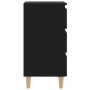 Mesita de noche con patas de madera maciza negro 40x35x69 cm de vidaXL, Mesitas de noche - Ref: Foro24-805889, Precio: 52,21 ...