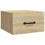 Wall-mounted bedside tables 2 units Sonoma oak color 35x35x20 cm by vidaXL, Nightstands - Ref: Foro24-812859, Price: 45,25 €,...