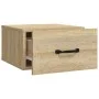 Wall-mounted bedside tables 2 units Sonoma oak color 35x35x20 cm by vidaXL, Nightstands - Ref: Foro24-812859, Price: 45,25 €,...