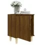2 Nachttische mit eichenbraunen Holzbeinen 40x30x50cm von vidaXL, Nachttische - Ref: Foro24-813115, Preis: 39,89 €, Rabatt: %