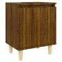 2 pcs bedside tables with oak brown wooden legs 40x30x50cm by vidaXL, Nightstands - Ref: Foro24-813115, Price: 54,56 €, Disco...