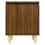 2 pcs bedside tables with oak brown wooden legs 40x30x50cm by vidaXL, Nightstands - Ref: Foro24-813115, Price: 54,56 €, Disco...