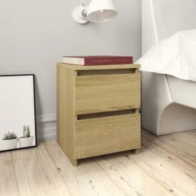 Bedside table 2 pcs Sonoma oak-colored chipboard 30x30x40 cm by vidaXL, Nightstands - Ref: Foro24-800520, Price: 52,26 €, Dis...