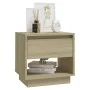 Bedside table made of oak plywood in Sonoma finish, measuring 45x34x44 cm. by vidaXL, Nightstands - Ref: Foro24-809518, Price...