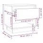 Bedside table made of oak plywood in Sonoma finish, measuring 45x34x44 cm. by vidaXL, Nightstands - Ref: Foro24-809518, Price...