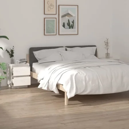 Bedside tables 2 pcs solid white pine wood 40x35x50 cm by vidaXL, Nightstands - Ref: Foro24-813318, Price: 113,78 €, Discount: %