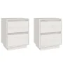 Bedside tables 2 pcs solid white pine wood 40x35x50 cm by vidaXL, Nightstands - Ref: Foro24-813318, Price: 113,78 €, Discount: %