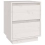 Nachttische 2 Stück aus massivem weißem Kiefernholz 40x35x50 cm von vidaXL, Nachttische - Ref: Foro24-813318, Preis: 115,29 €...