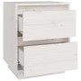 Nachttische 2 Stück aus massivem weißem Kiefernholz 40x35x50 cm von vidaXL, Nachttische - Ref: Foro24-813318, Preis: 115,29 €...