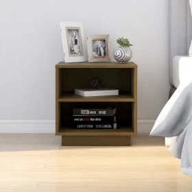 Solid pine wood honey brown bedside table 40x34x40cm by vidaXL, Nightstands - Ref: Foro24-813331, Price: 29,31 €, Discount: %