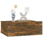 Floating bedside table 2 units smoked oak wood 40x30x15cm by vidaXL, Nightstands - Ref: Foro24-815283, Price: 28,79 €, Discou...