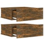 Floating bedside table 2 units smoked oak wood 40x30x15cm by vidaXL, Nightstands - Ref: Foro24-815283, Price: 28,79 €, Discou...