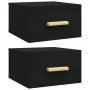 Mesitas de noche de pared 2 uds negro 35x35x20 cm de vidaXL, Mesitas de noche - Ref: Foro24-812837, Precio: 43,56 €, Descuent...