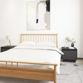Bedside tables 2 units solid pine wood gray 35x34x32 cm by vidaXL, Nightstands - Ref: Foro24-813400, Price: 47,84 €, Discount: %