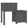 Nachttische 2 Stück graues Kiefernholz 79,5x38x65,5 cm von vidaXL, Nachttische - Ref: Foro24-814544, Preis: 113,47 €, Rabatt: %