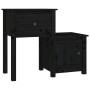 Bedside tables 2 units black pine wood 79.5x38x65.5 cm by vidaXL, Nightstands - Ref: Foro24-814548, Price: 120,47 €, Discount: %