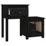Bedside tables 2 units black pine wood 79.5x38x65.5 cm by vidaXL, Nightstands - Ref: Foro24-814548, Price: 119,34 €, Discount: %