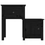 Bedside tables 2 units black pine wood 79.5x38x65.5 cm by vidaXL, Nightstands - Ref: Foro24-814548, Price: 119,34 €, Discount: %