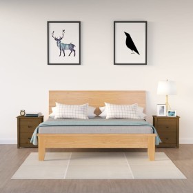 Nachttische 2 Stück honigbraunes Kiefernholz 50x35x61,5 cm von vidaXL, Nachttische - Ref: Foro24-813686, Preis: 77,92 €, Raba...