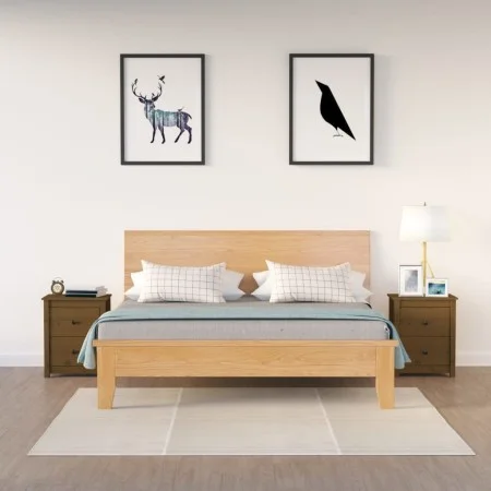 Nachttische 2 Stück honigbraunes Kiefernholz 50x35x61,5 cm von vidaXL, Nachttische - Ref: Foro24-813686, Preis: 77,92 €, Raba...