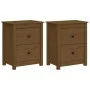 Nachttische 2 Stück honigbraunes Kiefernholz 50x35x61,5 cm von vidaXL, Nachttische - Ref: Foro24-813686, Preis: 77,92 €, Raba...