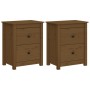 Nachttische 2 Stück honigbraunes Kiefernholz 50x35x61,5 cm von vidaXL, Nachttische - Ref: Foro24-813686, Preis: 77,92 €, Raba...