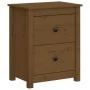 Nachttische 2 Stück honigbraunes Kiefernholz 50x35x61,5 cm von vidaXL, Nachttische - Ref: Foro24-813686, Preis: 77,92 €, Raba...