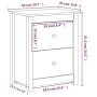 Nachttische 2 Stück honigbraunes Kiefernholz 50x35x61,5 cm von vidaXL, Nachttische - Ref: Foro24-813686, Preis: 77,92 €, Raba...