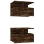 Schwebender Nachttisch, 2 Stück, geräuchertes Eichenholz, 40 x 31 x 27 cm von vidaXL, Nachttische - Ref: Foro24-815313, Preis...