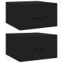 Wand-Nachttische 2 Stück schwarz 35x35x20 cm von vidaXL, Nachttische - Ref: Foro24-812855, Preis: 37,58 €, Rabatt: %
