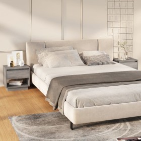 Nightstands 2 units Sonoma gray engineered wood 45x34x44 cm by vidaXL, Nightstands - Ref: Foro24-812984, Price: 59,71 €, Disc...