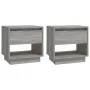 Mesitas noche 2 uds madera ingeniería gris Sonoma 45x34x44 cm de vidaXL, Mesitas de noche - Ref: Foro24-812984, Precio: 58,99...