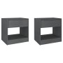 Nachttische 2 Stück massives graues Kiefernholz 40x31x40 cm von vidaXL, Nachttische - Ref: Foro24-808068, Preis: 57,68 €, Rab...