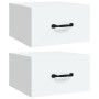 Mesitas de noche de pared 2 uds blanco 35x35x20 cm de vidaXL, Mesitas de noche - Ref: Foro24-812853, Precio: 45,75 €, Descuen...