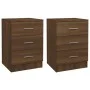 Nachttische 2 Stück Eichenbraunsperrholz 38x35x56 cm von vidaXL, Nachttische - Ref: Foro24-815326, Preis: 98,00 €, Rabatt: %
