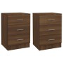 Nachttische 2 Stück Eichenbraunsperrholz 38x35x56 cm von vidaXL, Nachttische - Ref: Foro24-815326, Preis: 99,58 €, Rabatt: %