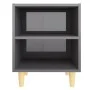Nachttische 2 Stück glänzend graue Holzbeine 40x30x50 cm von vidaXL, Nachttische - Ref: Foro24-805795, Preis: 35,54 €, Rabatt: %