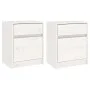 Nachttische 2 Stück aus massivem weißem Kiefernholz 40x31x50 cm von vidaXL, Nachttische - Ref: Foro24-808126, Preis: 78,05 €,...
