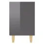 Bedside tables 2 pcs glossy gray wooden legs 40x30x50 cm by vidaXL, Nightstands - Ref: Foro24-805795, Price: 35,54 €, Discoun...