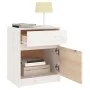 Nachttische 2 Stück aus massivem weißem Kiefernholz 40x31x50 cm von vidaXL, Nachttische - Ref: Foro24-808126, Preis: 78,05 €,...