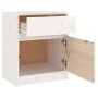 Nachttische 2 Stück aus massivem weißem Kiefernholz 40x31x50 cm von vidaXL, Nachttische - Ref: Foro24-808126, Preis: 78,05 €,...